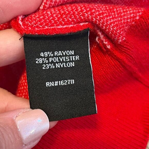 33 Degrees Women's Heart Postage Stamp Graphic Cardigan Small - Picture 6 of 7